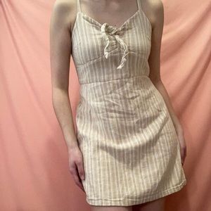 Beige and White Hollister Dress